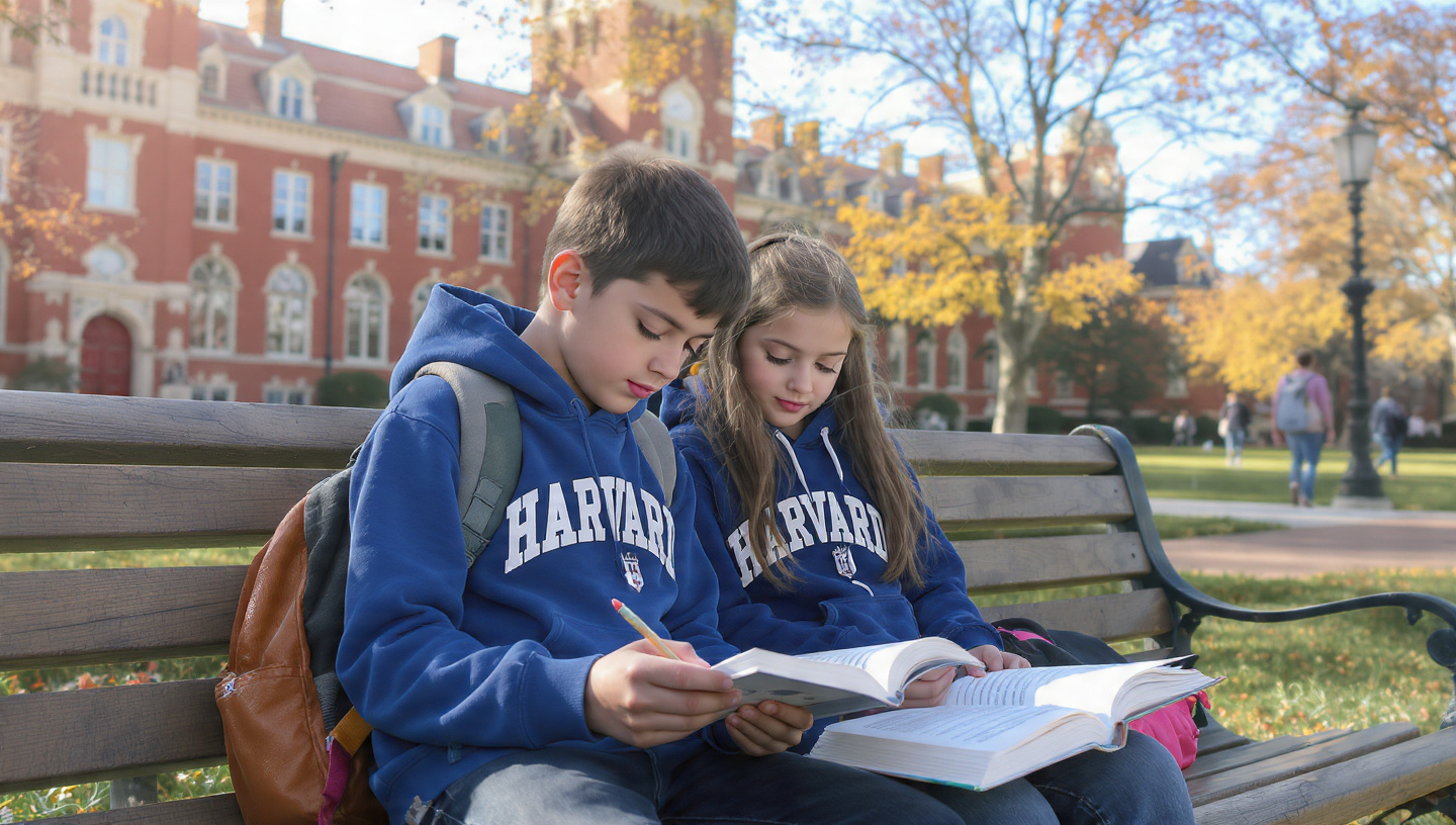 Estudiantes universitarios estudiando juntos en un campus, representando el futuro que los seguros educativos garantizan